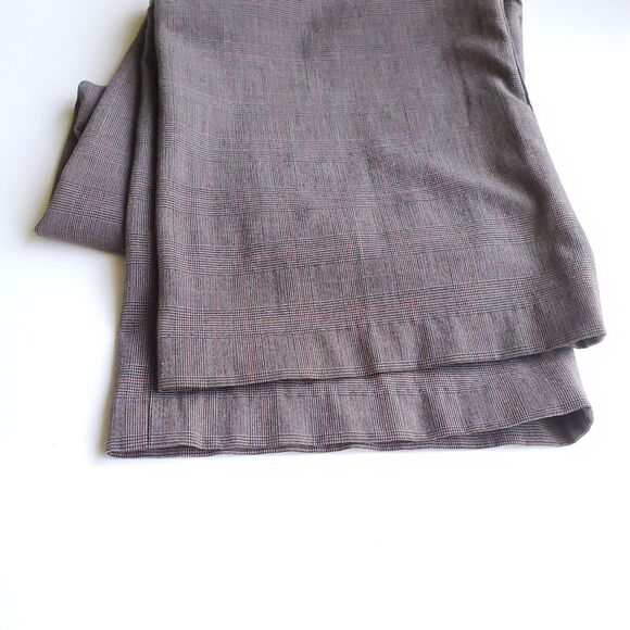 Eddie Bauer Pants Womens 10 Stretch Straight Leg Brown Glen Check Plaid Trousers - Picture 8 of 15